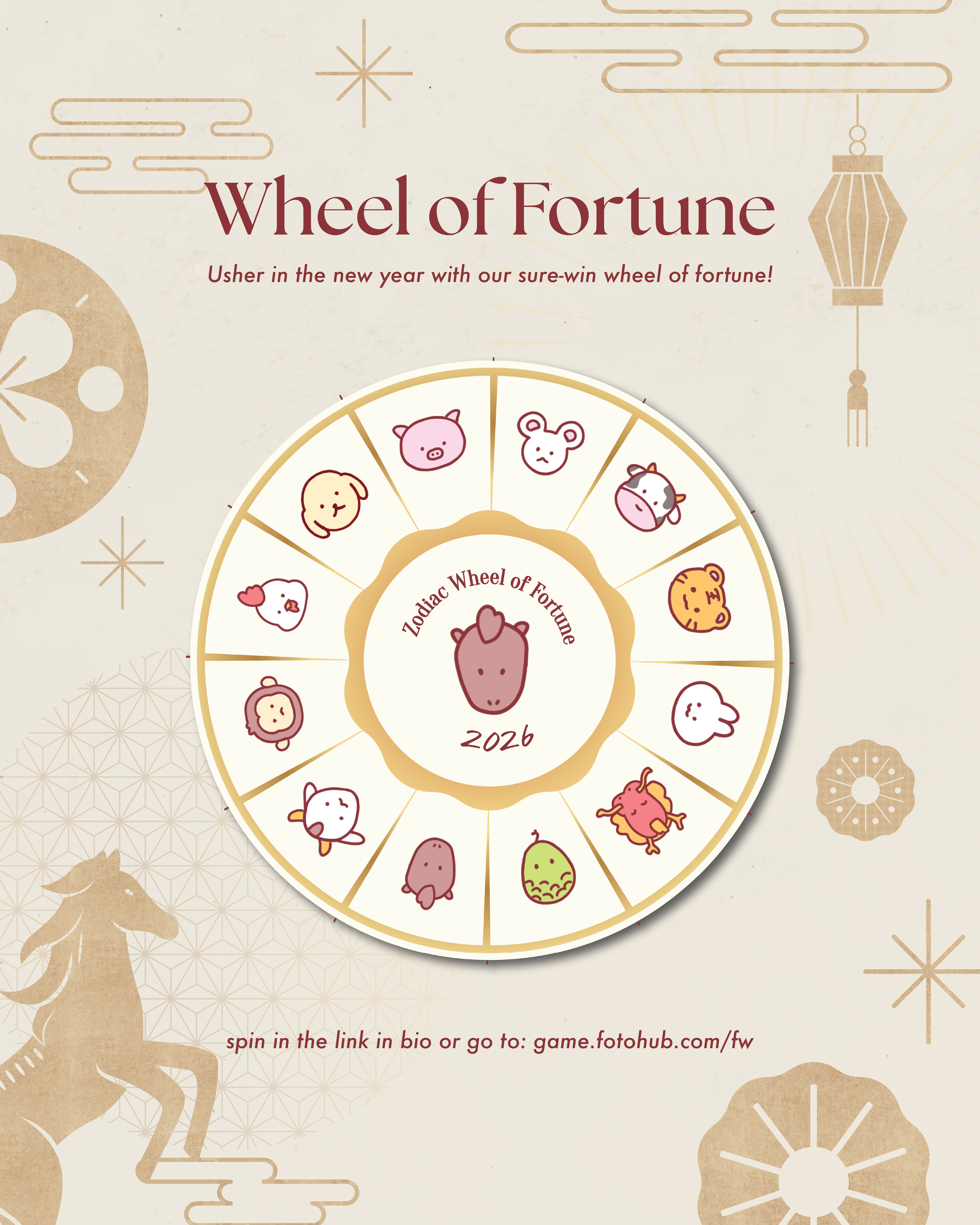 Sure- Win Spin The Wheel: Year of the Horse
